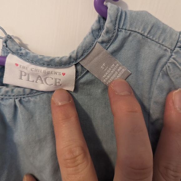 ✨3/$15 Children's Place 3T Denim dress - Picture 4 of 4